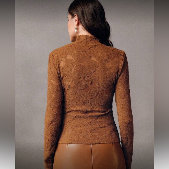 Elegant Brown Lace Women Top - Picture 8 of 8